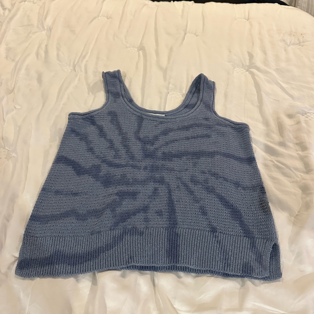 Women’s Blue Knit Tank Top - Brand Unspecified
